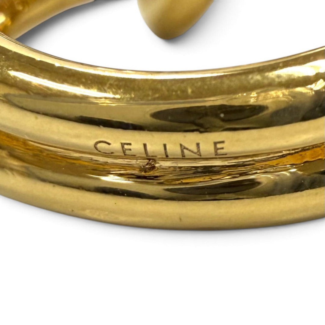 Excellent CELINE Ring ring Knot Double Ring gold Women 50 461FW6BRA