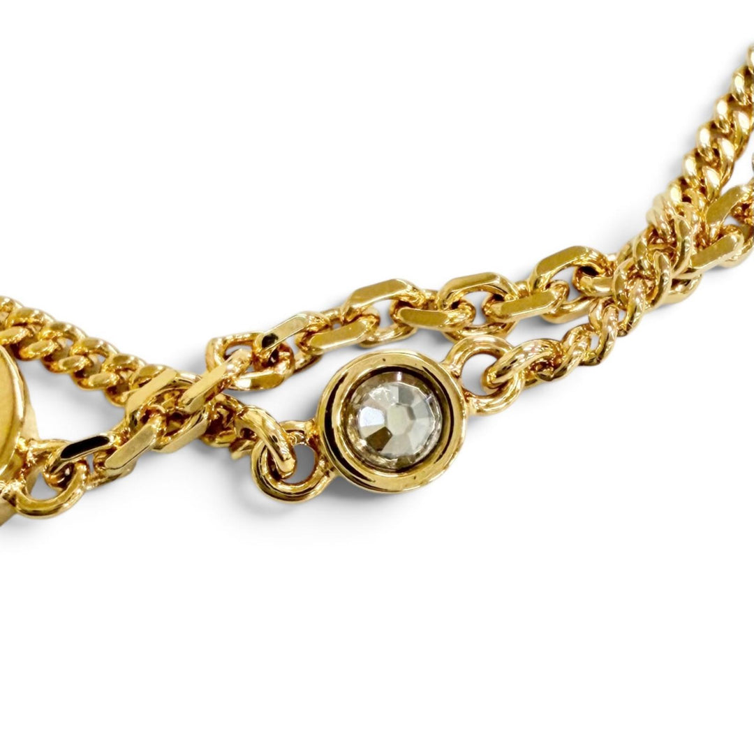 Great DIOR bracelet Petit CD double bracelet Star gold crystal Women B1133PMTCY