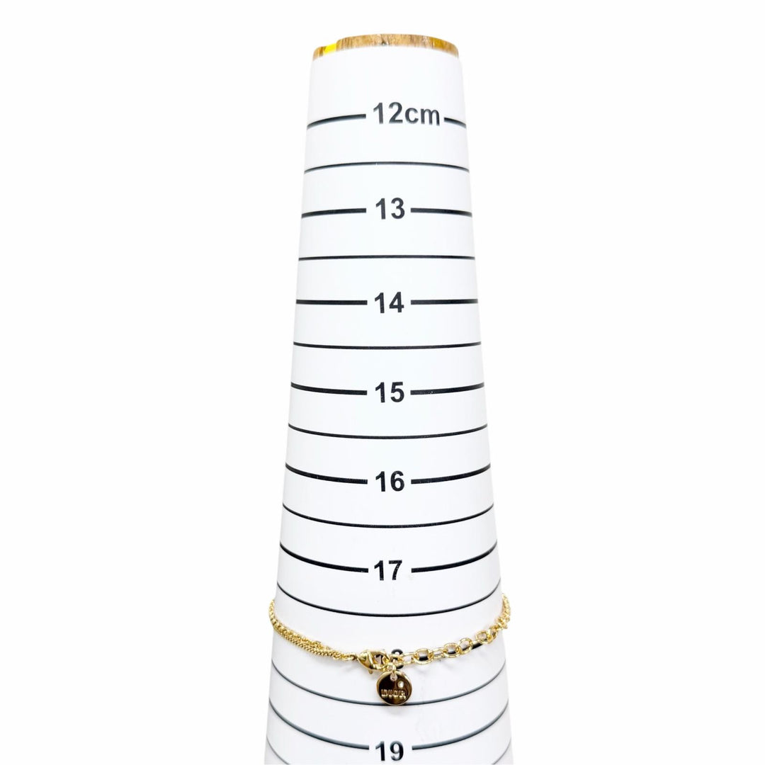 Great DIOR bracelet Petit CD double bracelet Star gold crystal Women B1133PMTCY