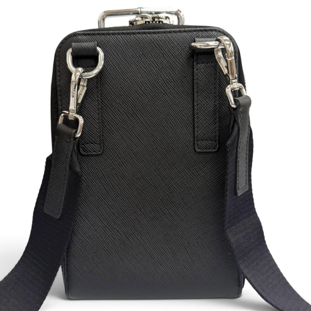 Very Good PRADA Shoulder Bag Triangle logo smartphone case black