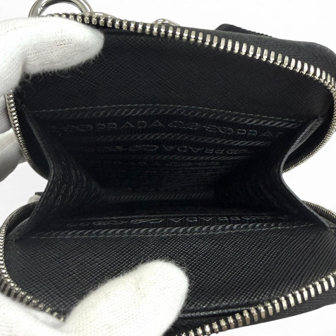 Very Good PRADA Shoulder Bag Triangle logo smartphone case black