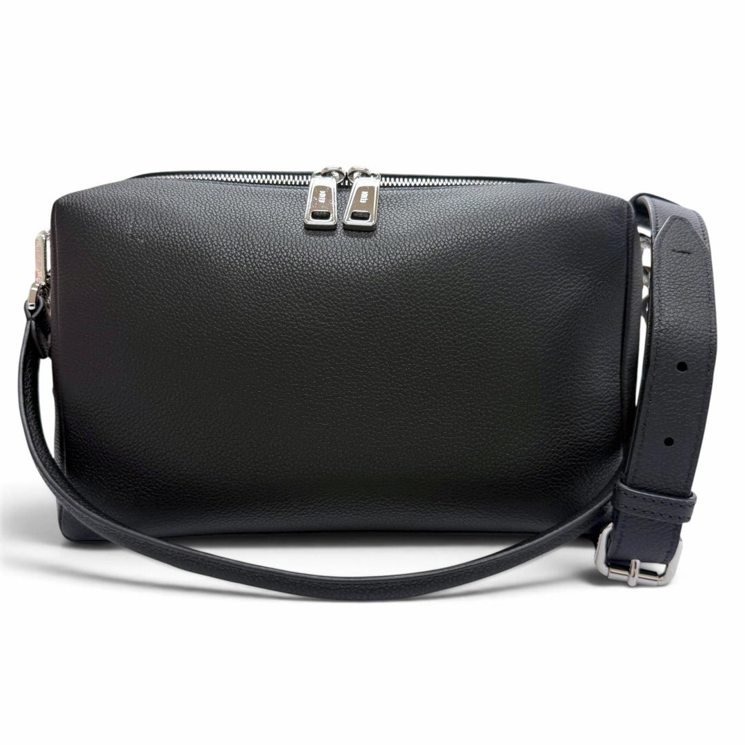 Excellent FENDI Shoulder Bag Louis Medium FF Metal 2WAY Grain Calfskin 7VA672
