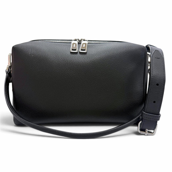 Excellent FENDI Shoulder Bag Louis Medium FF Metal 2WAY Grain Calfskin 7VA672