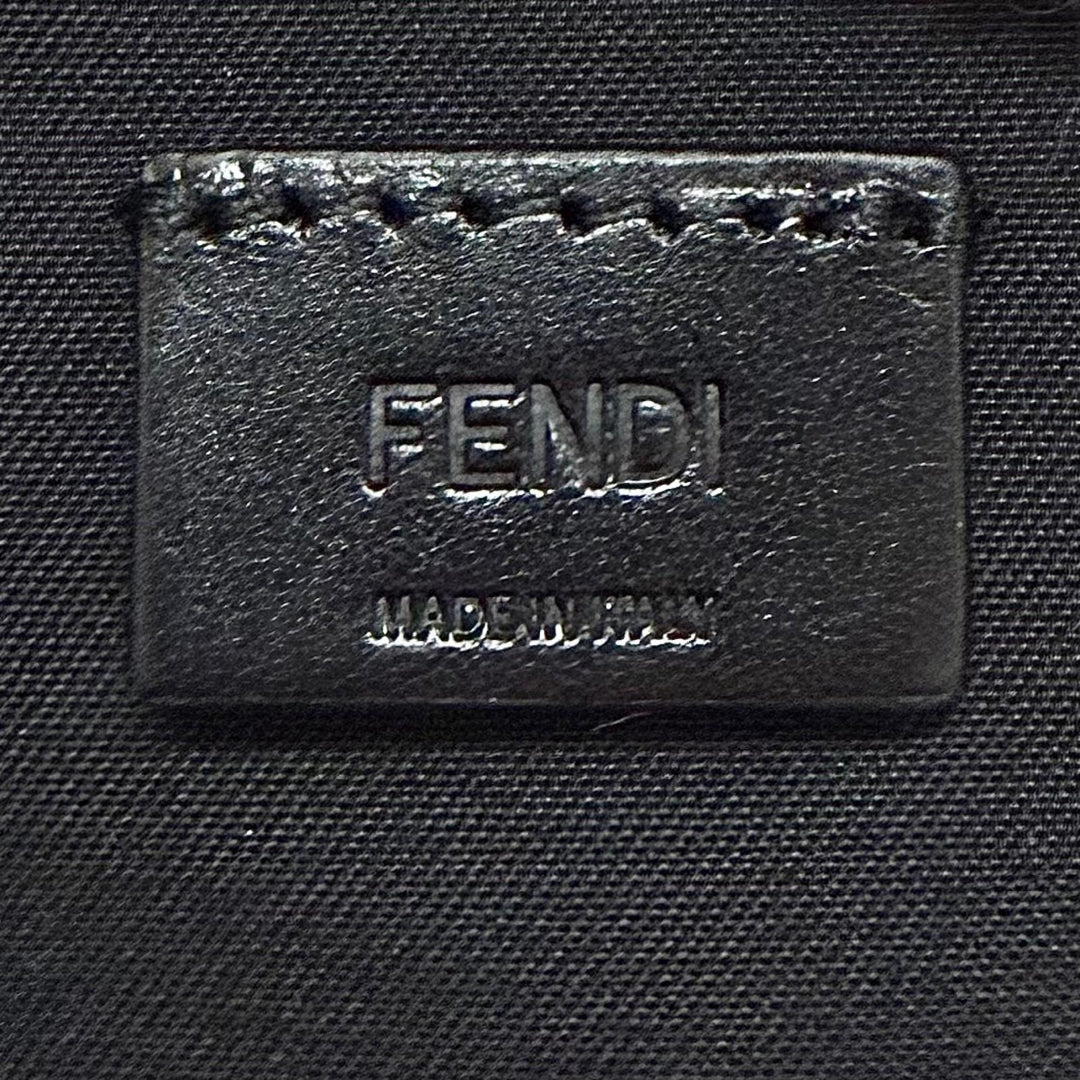 Excellent FENDI Shoulder Bag Louis Medium FF Metal 2WAY Grain Calfskin 7VA672