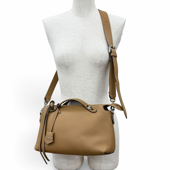 Great FENDI Shoulder Bag Bytheway Selleria Medium 2WAY Grain Calfskin 8BL155