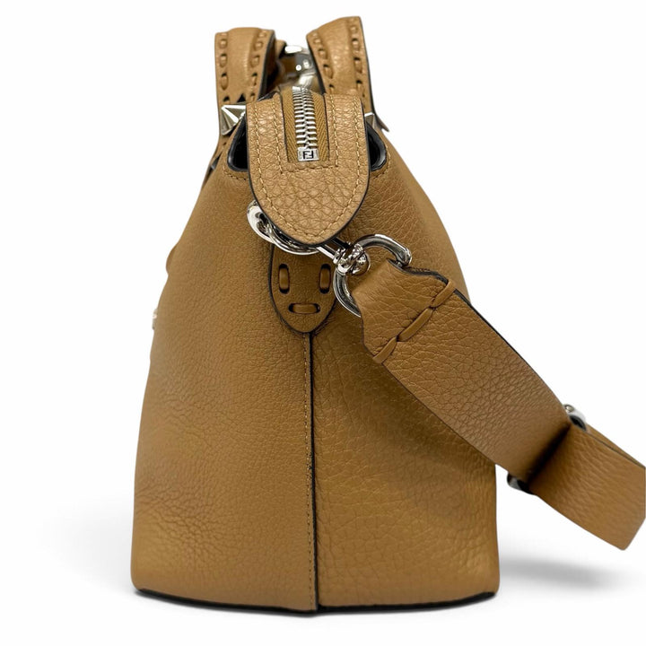 Great FENDI Shoulder Bag Bytheway Selleria Medium 2WAY Grain Calfskin 8BL155