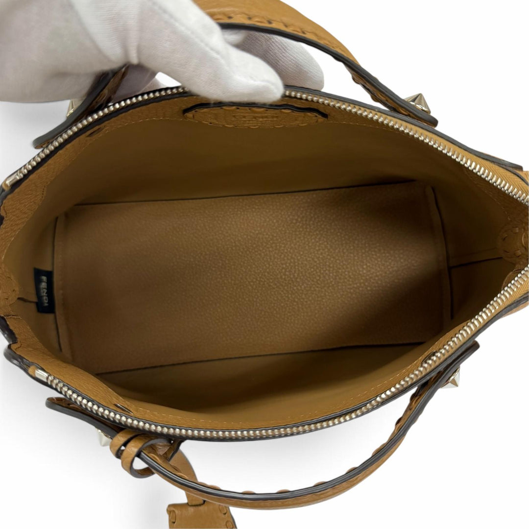 Great FENDI Shoulder Bag Bytheway Selleria Medium 2WAY Grain Calfskin 8BL155