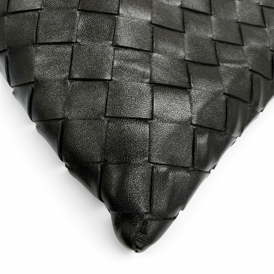 Excellent BOTTEGAVENETA Handbag INTRECCIATO Mini Hop 2WAYShoulder Bag black