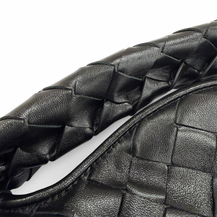 Excellent BOTTEGAVENETA Handbag INTRECCIATO Mini Hop 2WAYShoulder Bag black