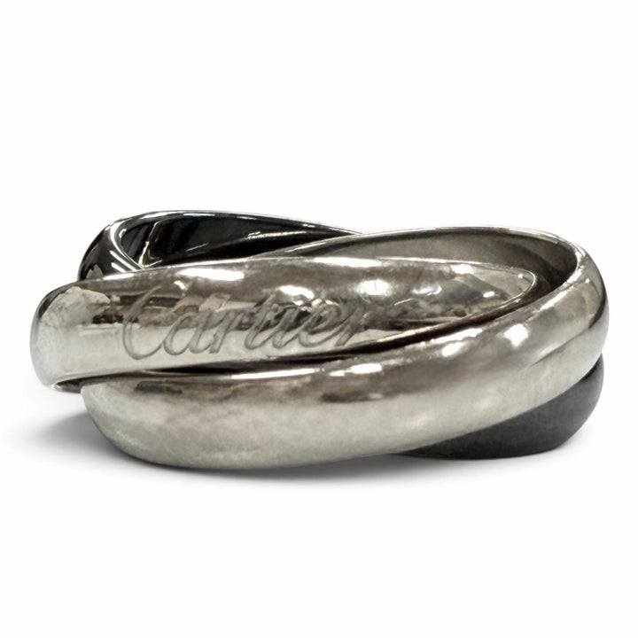 Excellent Cartier Ring ring Trinity Triple Ceramic White gold 750