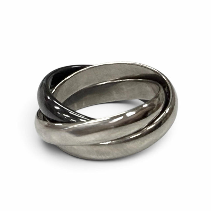 Excellent Cartier Ring ring Trinity Triple Ceramic White gold 750