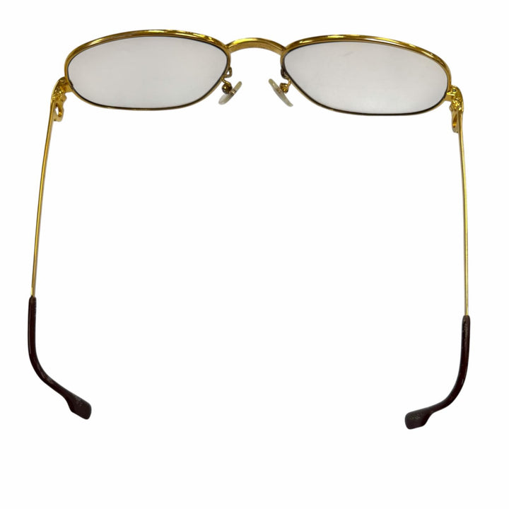 Very Good Cartier Glasses Trinity Logo Metal gold mens