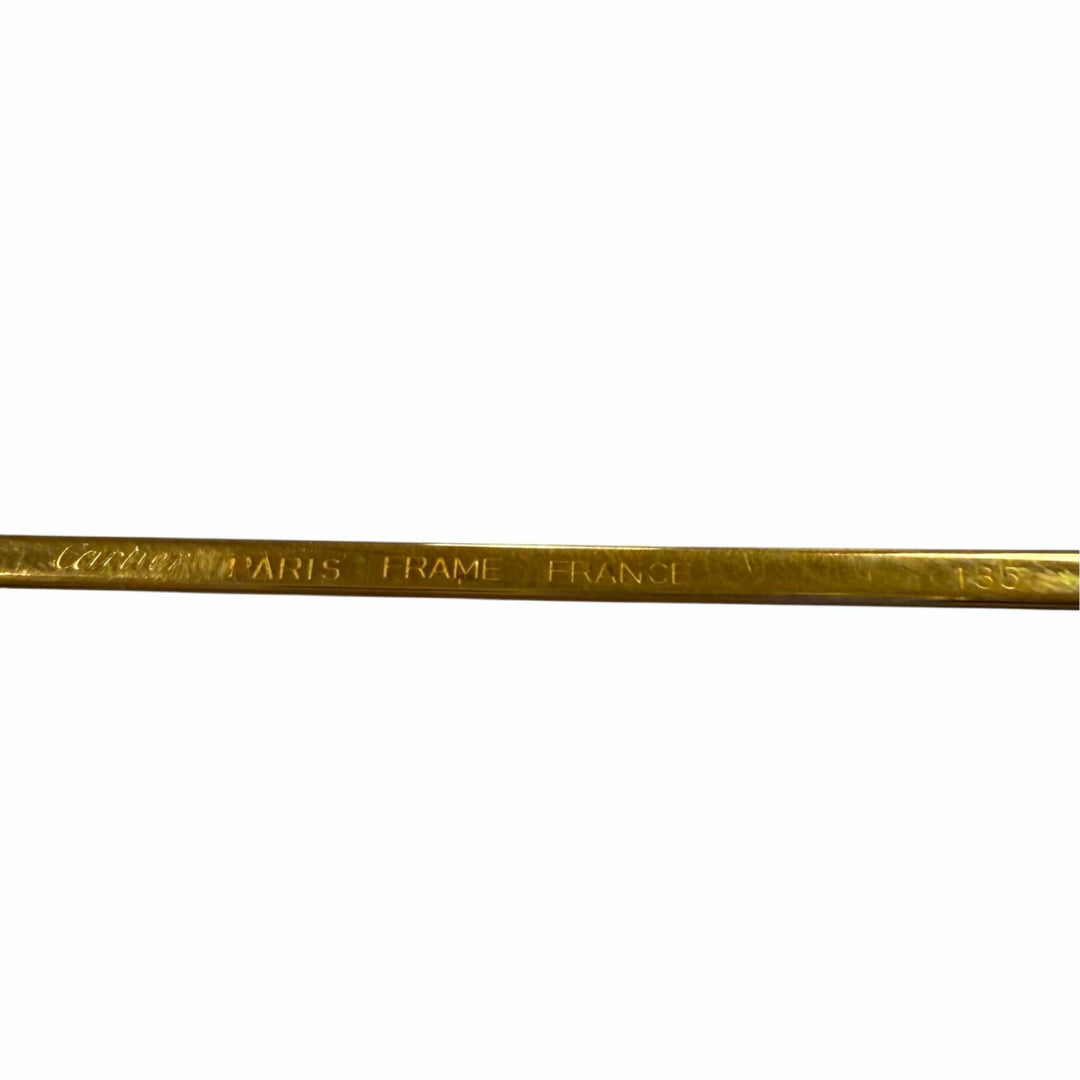 Very Good Cartier Glasses Trinity Logo Metal gold mens