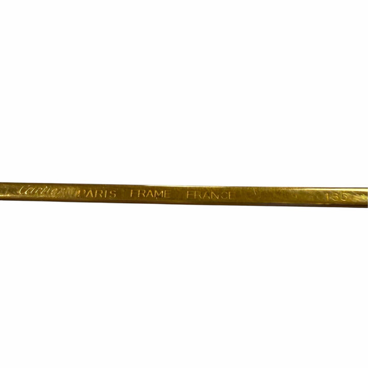Very Good Cartier Glasses Trinity Logo Metal gold mens