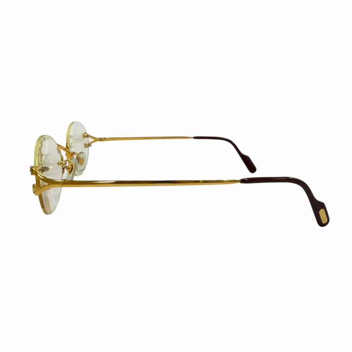 Great Cartier Glasses 2C decor Two Point Rimless gold mens
