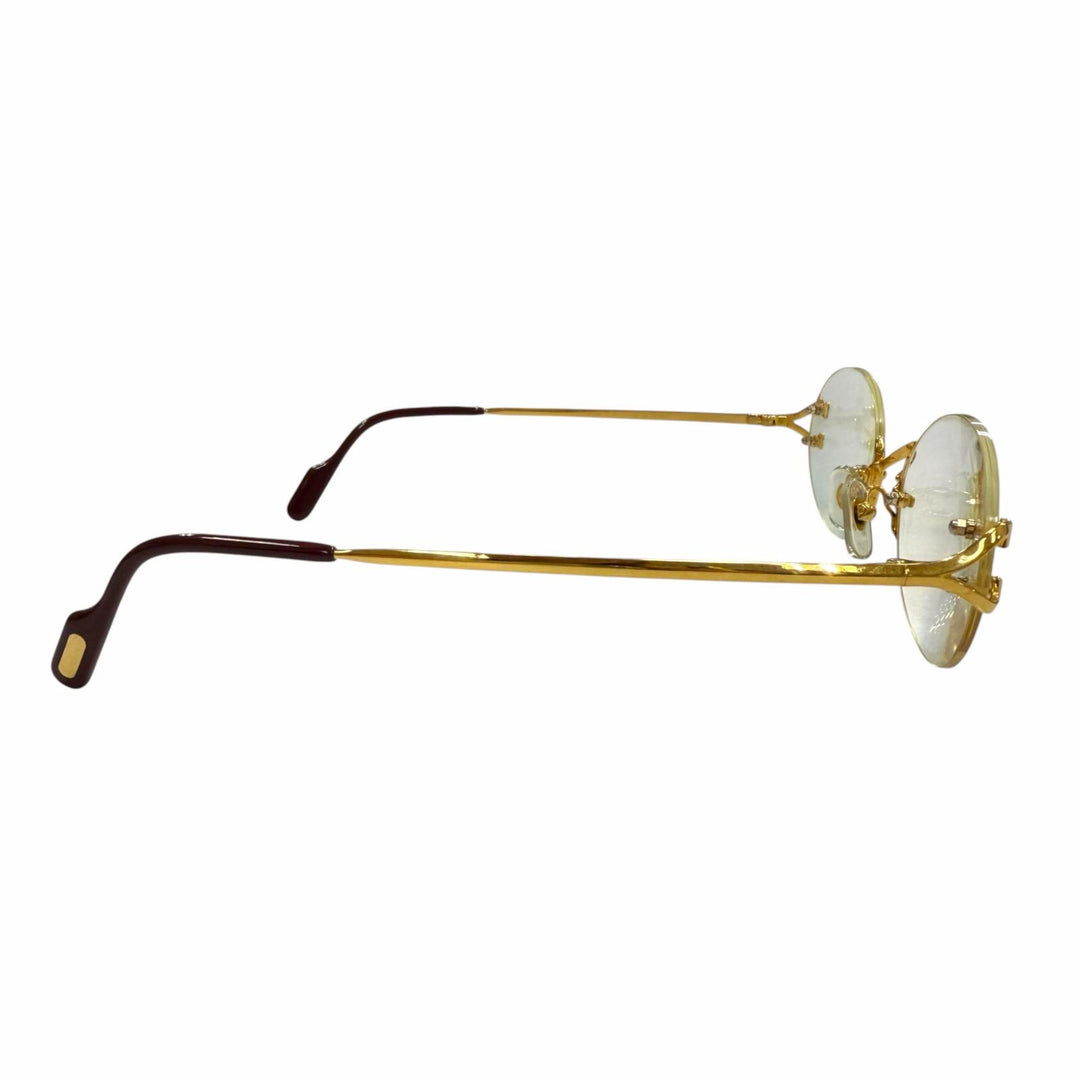 Great Cartier Glasses 2C decor Two Point Rimless gold mens