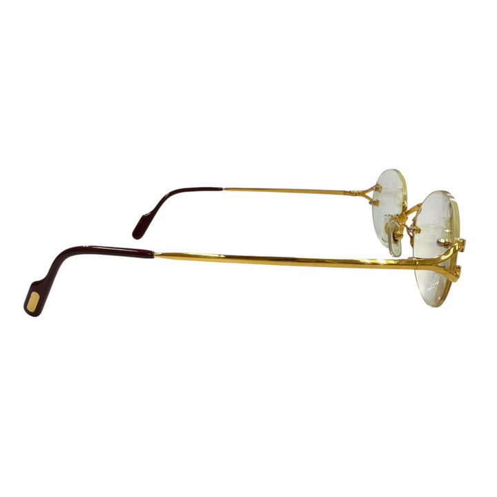 Great Cartier Glasses 2C decor Two Point Rimless gold mens