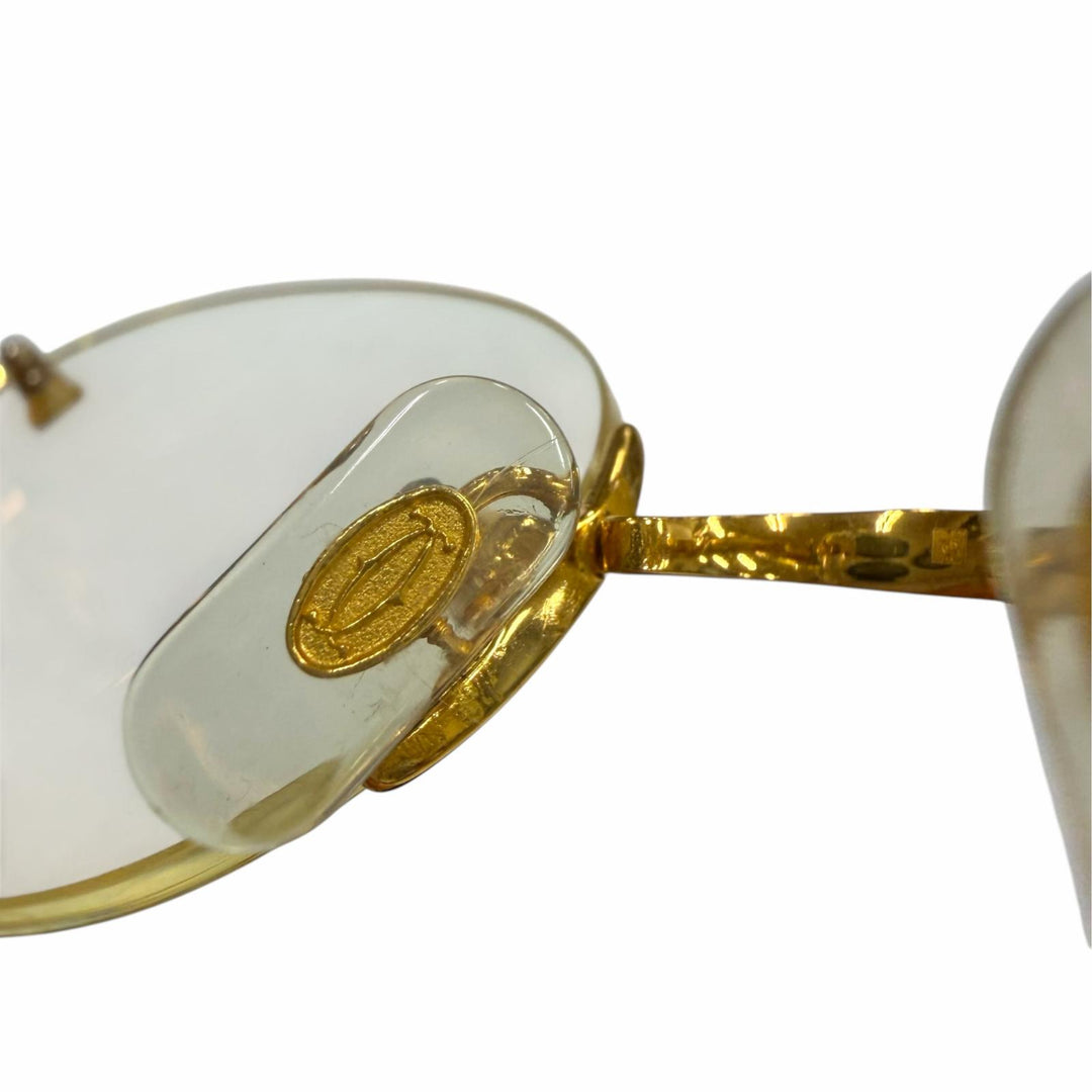 Great Cartier Glasses 2C decor Two Point Rimless gold mens