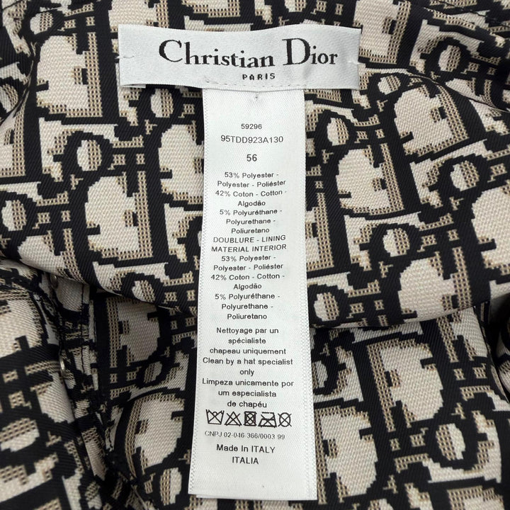Great Christian Dior hat Oblique Trotter black polyester Women 56 95TDD923A130