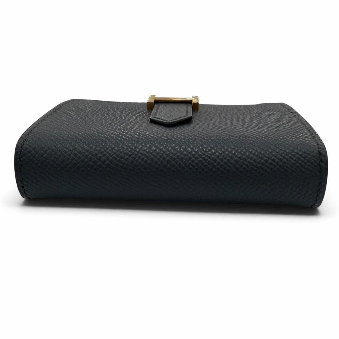 Pristine HERMES Bifold Wallet Bearn Mini Epsom Leather Women