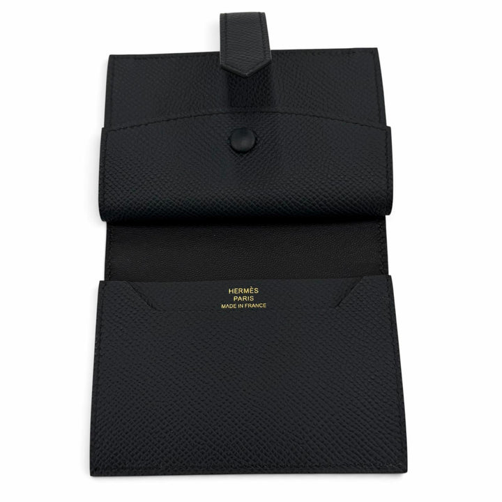 Pristine HERMES Bifold Wallet Bearn Mini Epsom Leather Women
