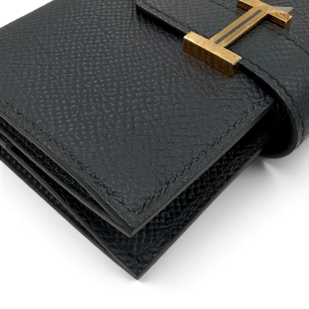 Pristine HERMES Bifold Wallet Bearn Mini Epsom Leather Women