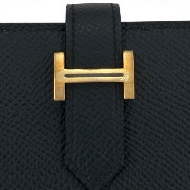 Pristine HERMES Bifold Wallet Bearn Mini Epsom Leather Women