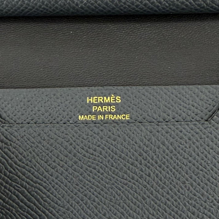 Pristine HERMES Bifold Wallet Bearn Mini Epsom Leather Women