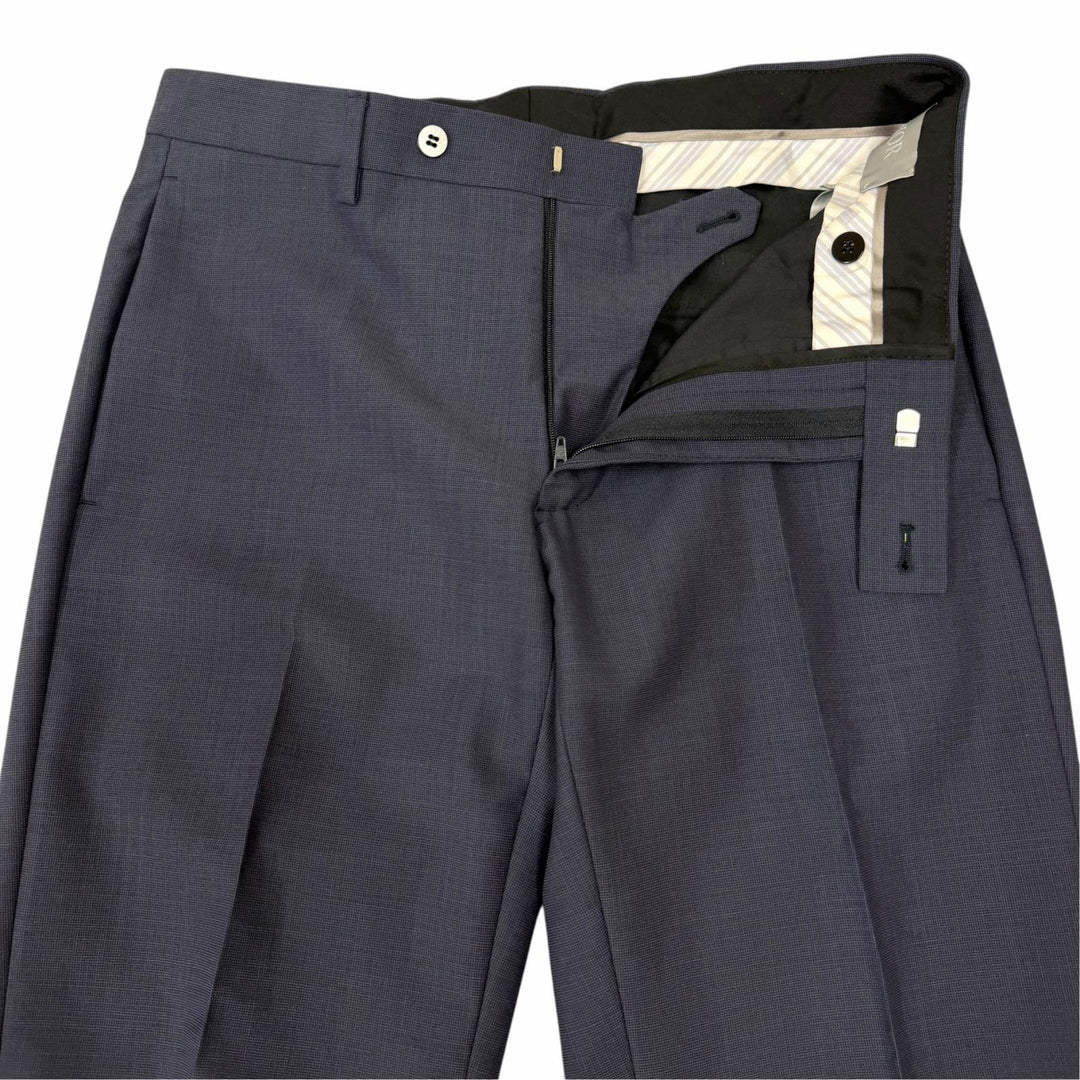 Pristine DIOR slacks single Navy wool mens 633C720A4768