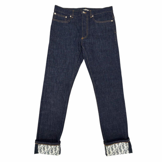 Excellent DIOR Denim pants Oblique button fly Indigo cotton mens 28 193DS10J226X