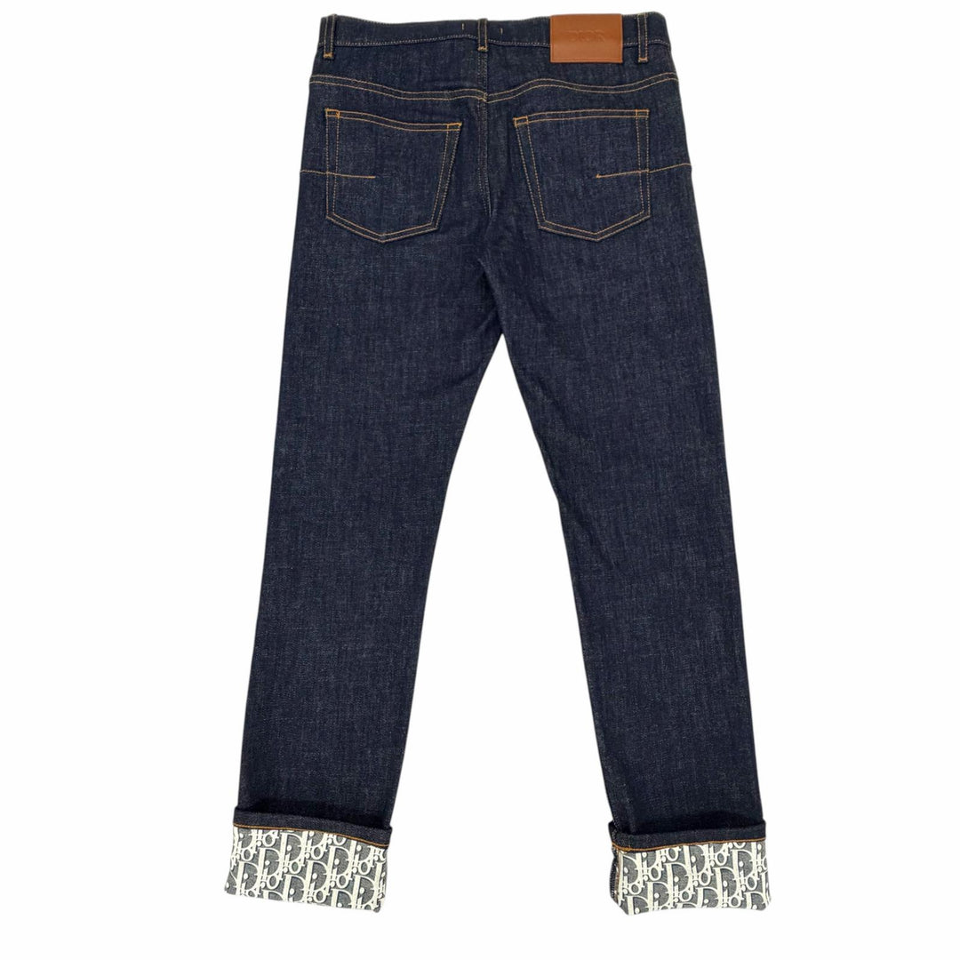 Excellent DIOR Denim pants Oblique button fly Indigo cotton mens 28 193DS10J226X