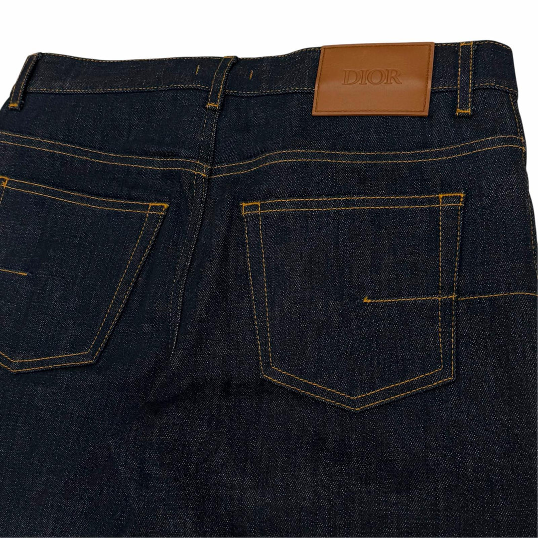 Excellent DIOR Denim pants Oblique button fly Indigo cotton mens 28 193DS10J226X