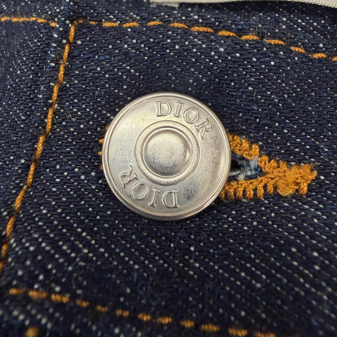 Excellent DIOR Denim pants Oblique button fly Indigo cotton mens 28 193DS10J226X