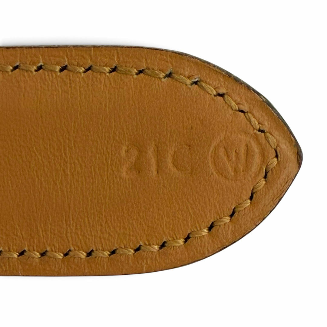 Very Good HERMES belt Leather belt Navy blue leather Women
