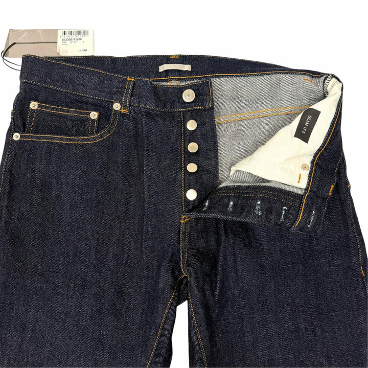 Pristine DIOR Denim pants SLIM 17.5 Button Fly Indigo blue