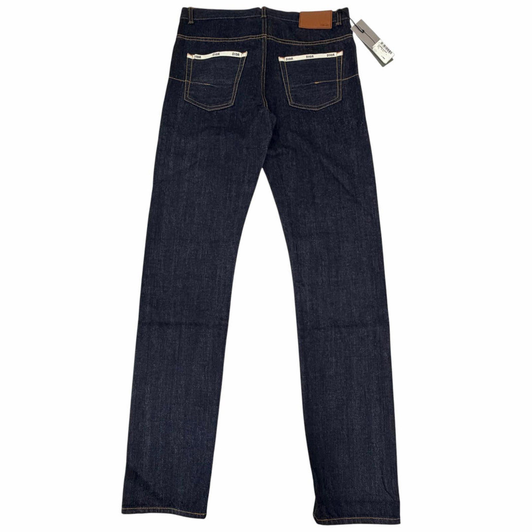 Pristine DIOR Denim pants SLIM 17.5 Button Fly Indigo blue