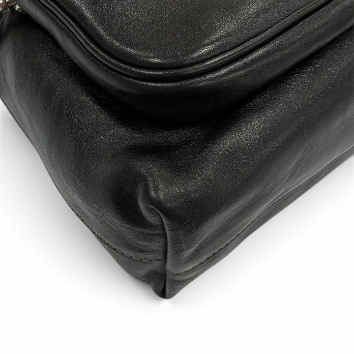 Excellent COACH Shoulder Bag Domino File Bag black Smooth Rubbed mens CDU91