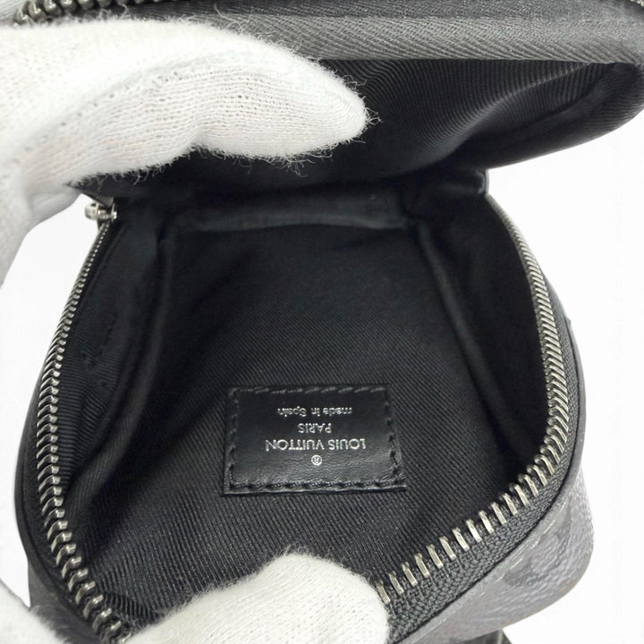 Excellent LOUIS VUITTON Shoulder Bag Double phone pouch black Monogram Eclipse