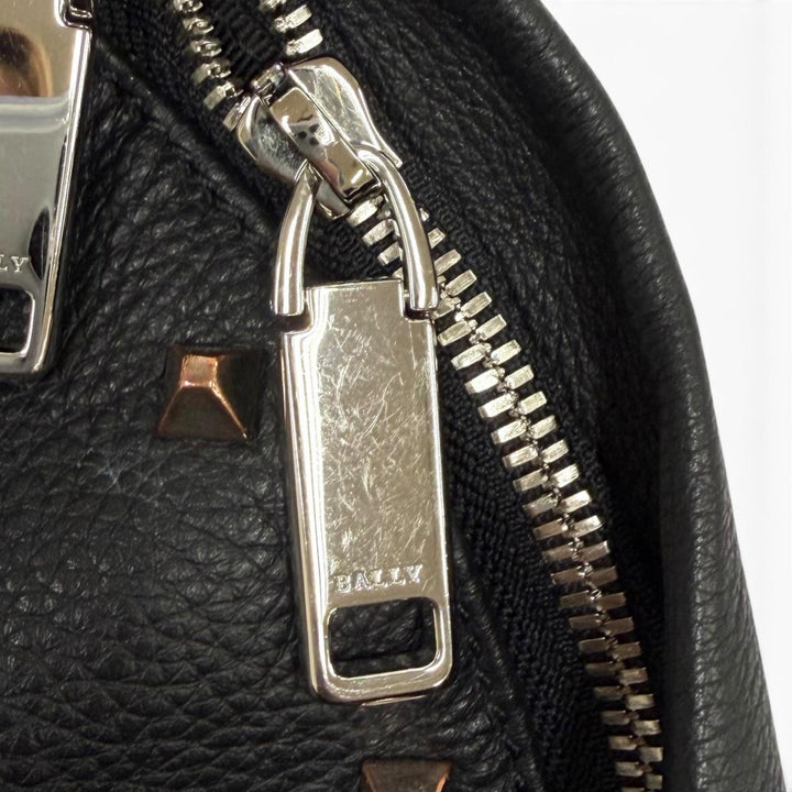 Excellent BALLY Backpack Daypack WOLFSON black leather Women