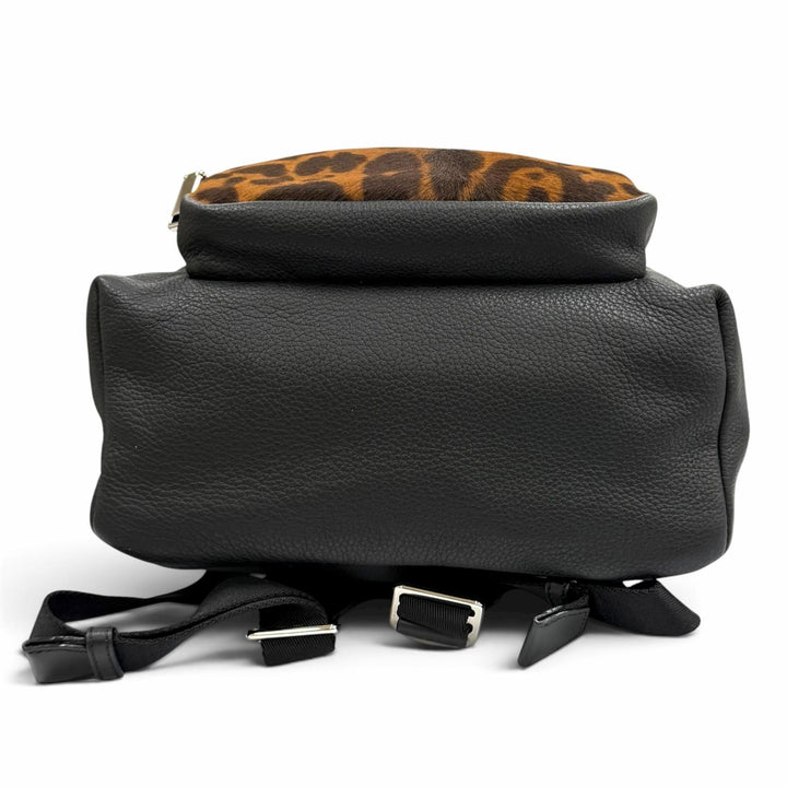 Excellent BALLY Backpack Daypack WOLFSON black leather Women