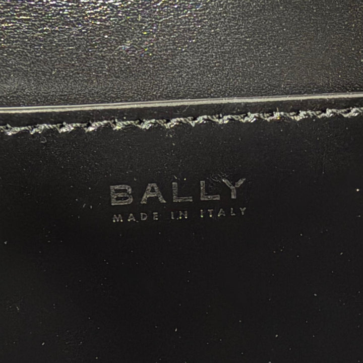 Excellent BALLY Shoulder Bag Unda Satchel Dot Pattern 2-Way Handbag black