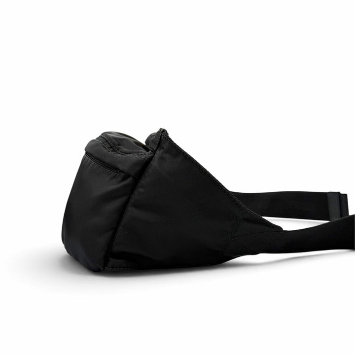 Very Good PRADA Sling bag triangle logo triangle plate black Nylon mens 1BL011