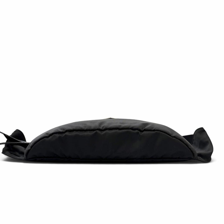 Very Good PRADA Sling bag triangle logo triangle plate black Nylon mens 1BL011