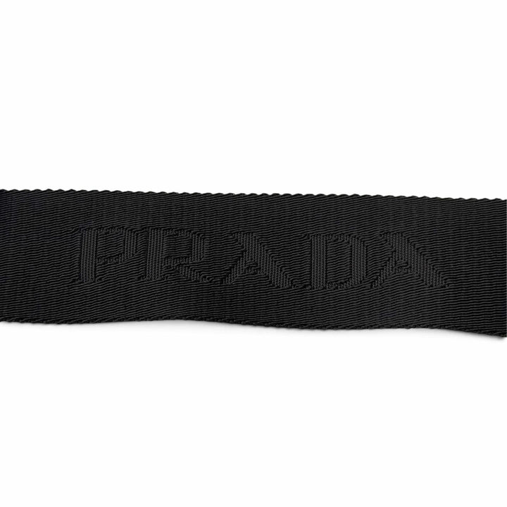 Very Good PRADA Sling bag triangle logo triangle plate black Nylon mens 1BL011