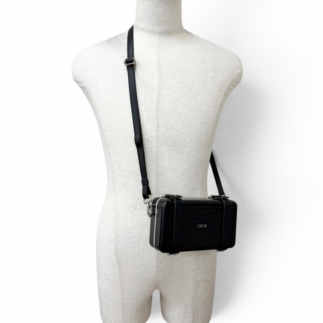 Excellent DIOR×RIMOWA Shoulder Bag personal personal black aluminum