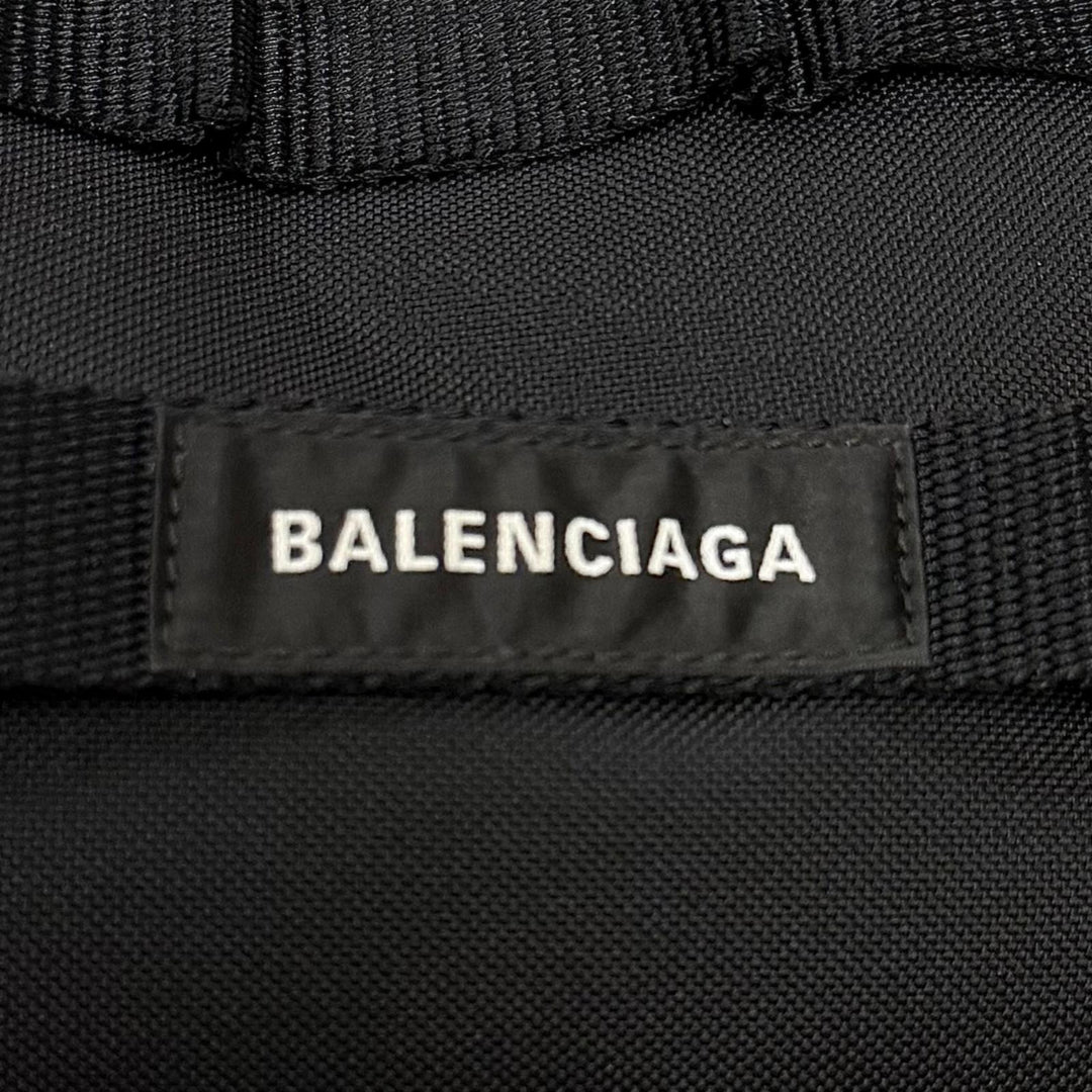 Great BALENCIAGA Tote Bag ARMY Small 2WAY black Nylon mens 644029