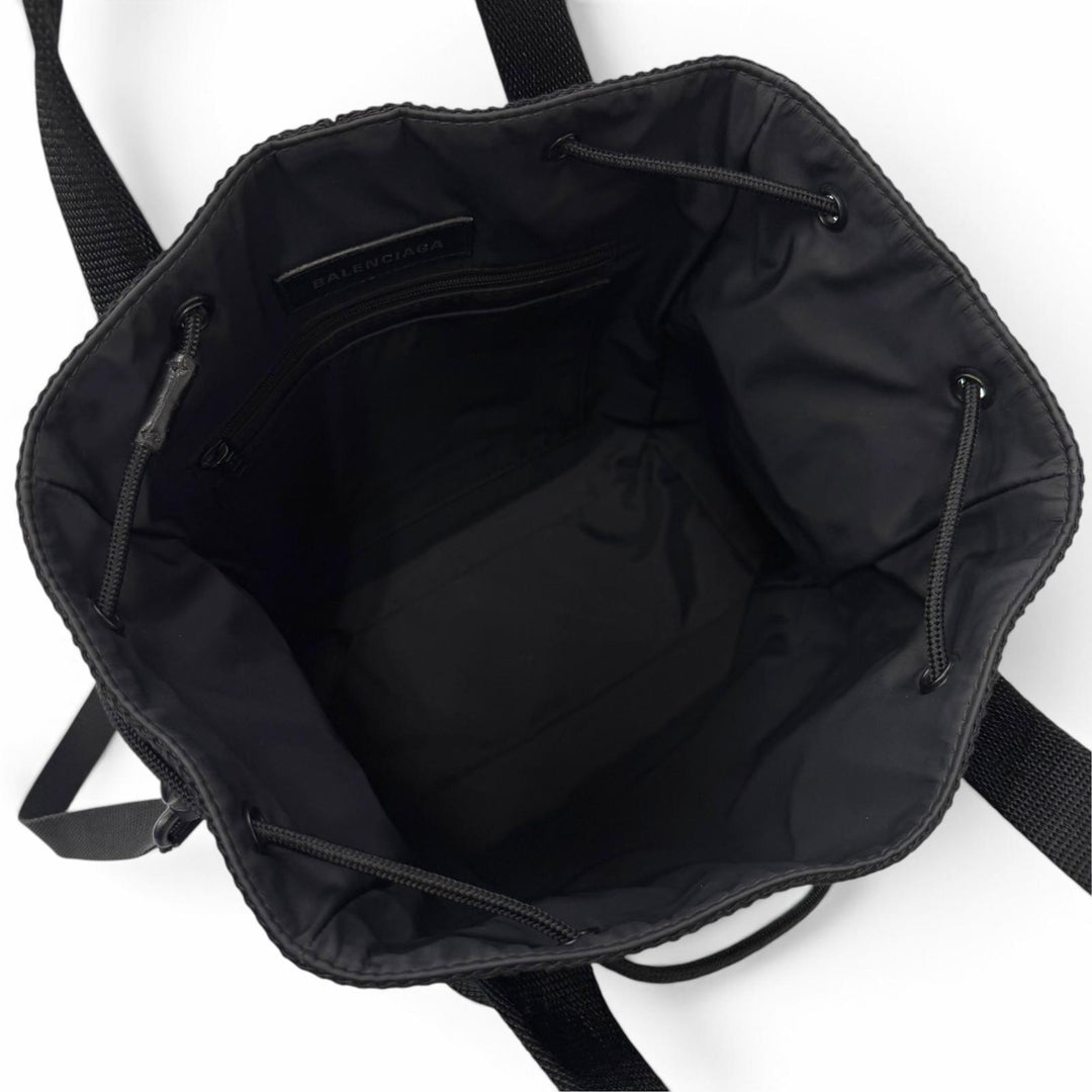 Great BALENCIAGA Tote Bag ARMY Small 2WAY black Nylon mens 644029