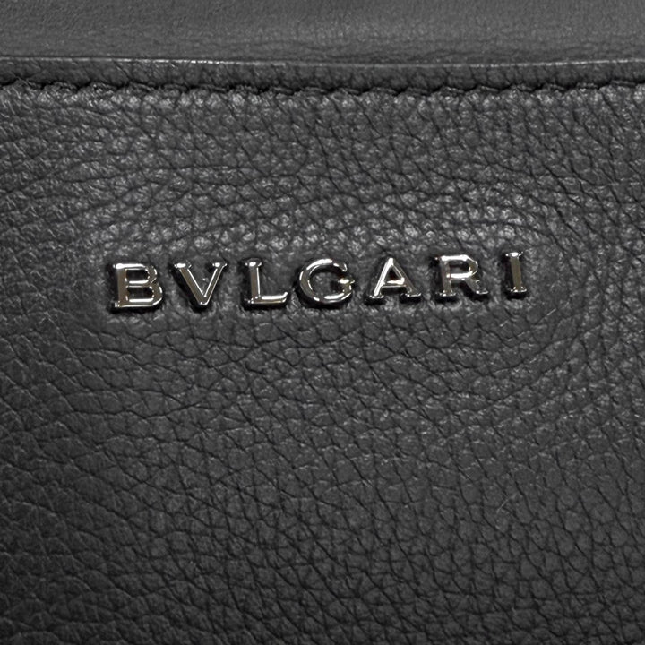 Very Good BVLGARI Briefcase Bulgariman 2WAY business bag black leather 291917