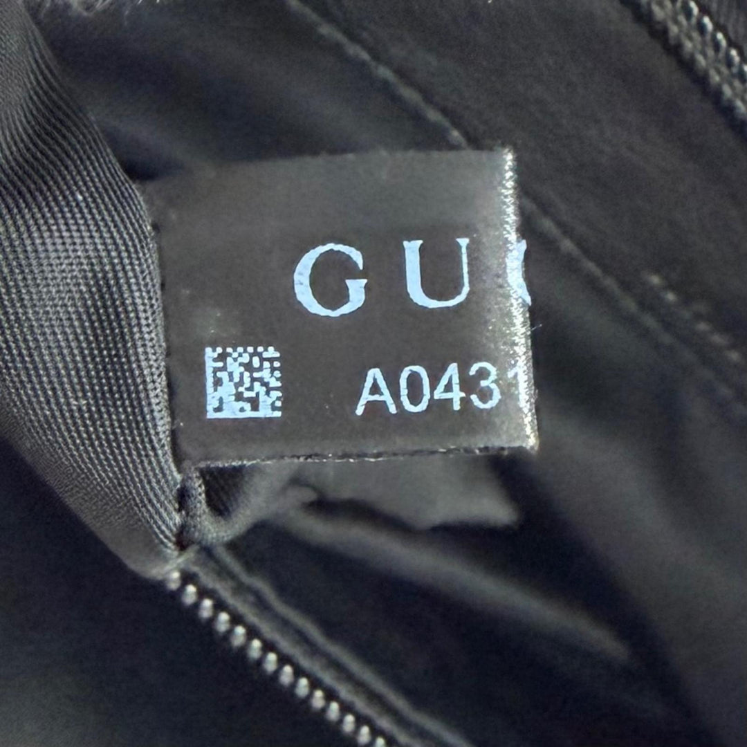Very Good GUCCI Sling bag Embossed Logo Shoulder Bag black Nylon mens 802096