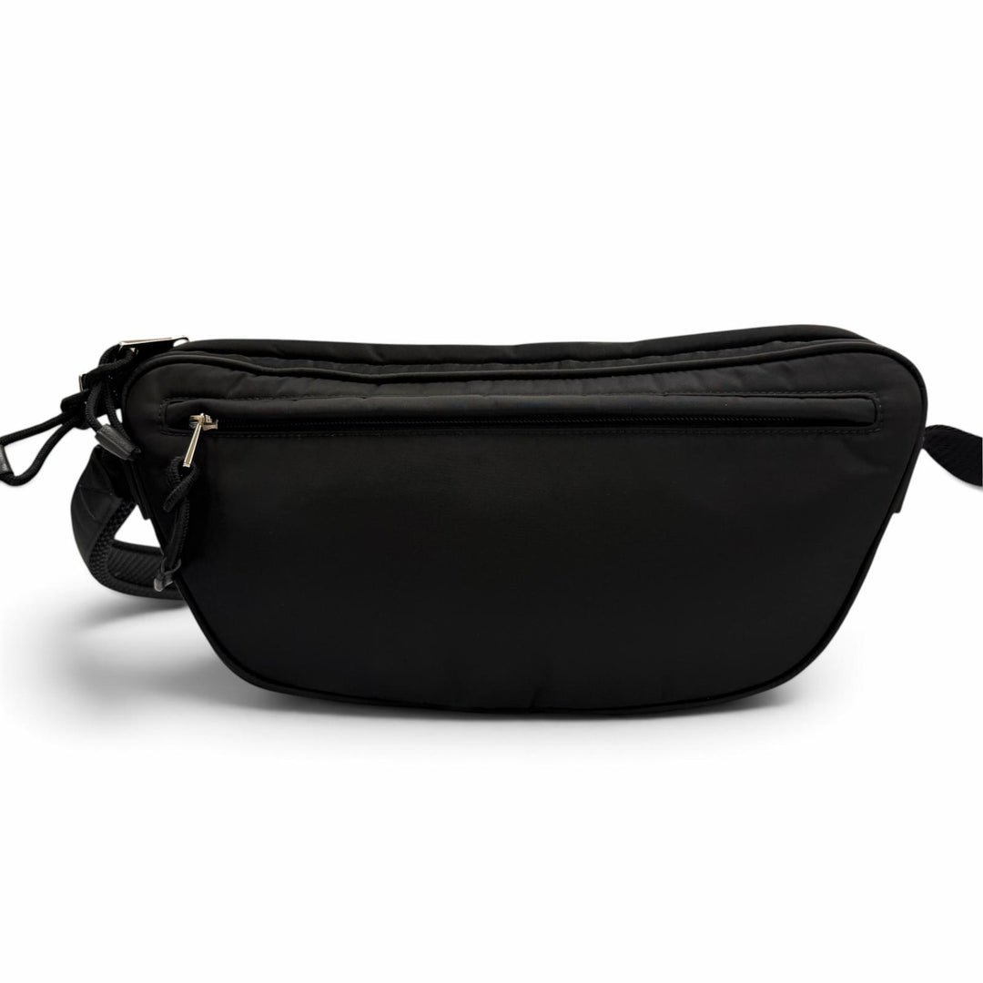 Very Good GUCCI Sling bag Embossed Logo Shoulder Bag black Nylon mens 802096